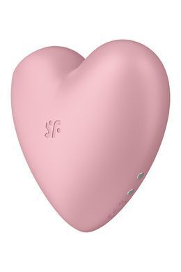 Вакуумный стимулятор-сердечко с вибрацией Satisfyer Cutie Heart Light Red SO6286 фото