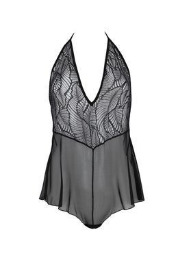 Боди Passion LEAFA BODY black, XXL/XXXL на завязках, мягкая чашка, низ в виде шортиков SX0502 фото