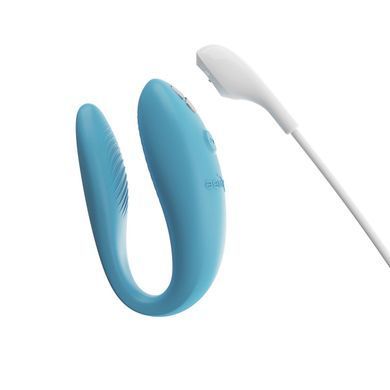 Смарт-вибратор для пар We-Vibe Sync GO Turquoise, тревел-кейс SX0528 фото