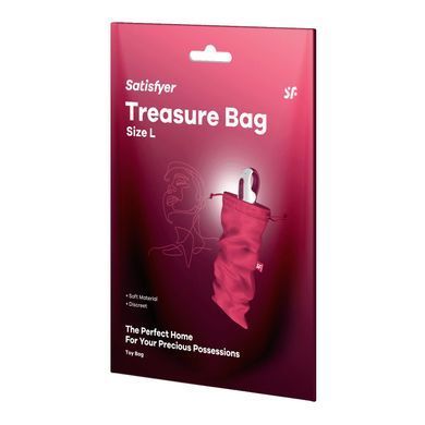 Мешочек для секс-игрушек Satisfyer Treasure Bag L, розовый, на шнурке SX0551 фото