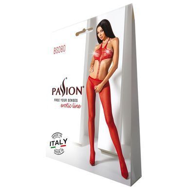 Открытый бодистокинг Passion BS080 red SO4730 фото
