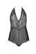 Боди Passion LEAFA BODY black, XXL/XXXL на завязках, мягкая чашка, низ в виде шортиков SX0502 фото 3