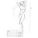 Бодистокинг Passion BS035 white, боди, имитация топа и трусиков PBS035W фото 4