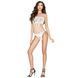 Бодистокинг Passion BS035 white, боди, имитация топа и трусиков PBS035W фото 2