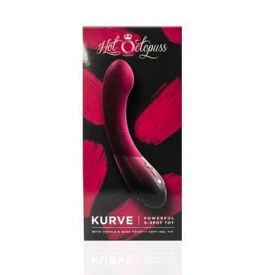 Вибратор для точки G Hot Octopuss KURVE, Treble and Bass Technology, 2 мотора, мягкий кончик SO8728 фото