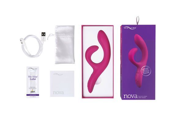 Смарт вибратор-кролик We-Vibe Nova Fuchsia, эргономичный, регулируемый угол наклона ствола SO6930 фото