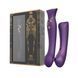 Смартвибратор 3в1 Zalo &mdash; Queen Set Twilight Purple, пульсирующая жемчужина и вакуум, кристалл Swarovski SO6664 фото 10