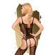 Бодистокинг с силуэтным рисунком и имитацией подвязок Penthouse - Miss Curvy Black XL SO5282 фото 2