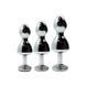 Металлическая анальна пробка Wooomy Lollypop Double Ball Metal Plug Blue S, диаметр 2,8 см, длина 8, SO7415 фото 4