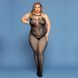 Сетчатый бодистокинг JSY &laquo;Откровенная Мадлен&raquo; Plus Size, Black, имитация боди, кружево, доступ SO8389 фото 5