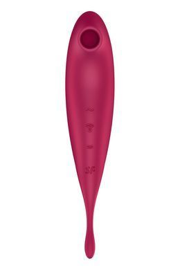 Смарт-вибратор для клитора с вакуумной стимуляцией Satisfyer Twirling Pro+ dark red SO6715 фото