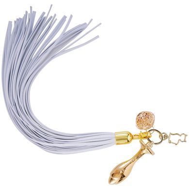 Металлическая анальная пробка Хвост пони LOCKINK SEVANDA White Pony-Tail Anal Rose-shape Plug SX0870 фото