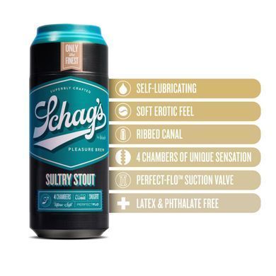 Мастурбатор &ndash; банка пива Blush Schag's &ndash; Sultry Stout Masturbator &ndash; Frosted, самосмазывающийся, вакуум SO8842 фото