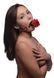 Кляп с розой Master Series: Eye-Catching Ball Gag With Rose, черно-красный SO8794 фото 7