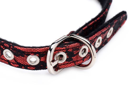 Кляп с розой Master Series: Eye-Catching Ball Gag With Rose, черно-красный SO8794 фото
