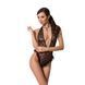 Боди монокини с глубоким декольте Passion OTAVIA BODY S/M, black EL15702 фото 1