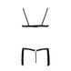Комплект белья Passion Exclusive KASSANDRA SET OpenBra L/XL, black, лиф из бахромы, трусики-юбка PS26301 фото 6