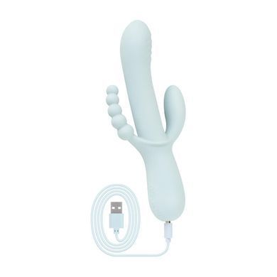 Вибратор-кролик Good Vibes Only - SAGE Triple Stimulation Vibe Soft Silicone - Blue SX3074 фото