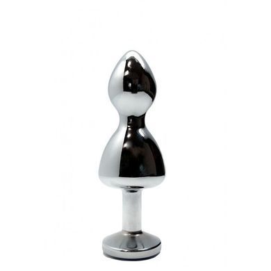 Металлическая анальна пробка Wooomy Lollypop Double Ball Metal Plug S, диаметр 2,8 см, длина 8,5 см SO7417 фото