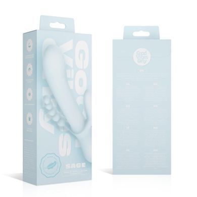Вибратор-кролик Good Vibes Only - SAGE Triple Stimulation Vibe Soft Silicone - Blue SX3074 фото