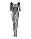Сетчатый бодистокинг с имитацией подвязок Obsessive Bodystocking G329 S/M/L, black, с доступом SO7693 фото 5