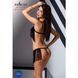 Комплект белья Passion Exclusive KASSANDRA SET OpenBra S/M, black, лиф из бахромы, трусики-юбка PS26302 фото 3