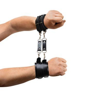 Наручники мужские Art of Sex - Handcuffs Dragons man из экокожи, цвет черный SO9975 фото