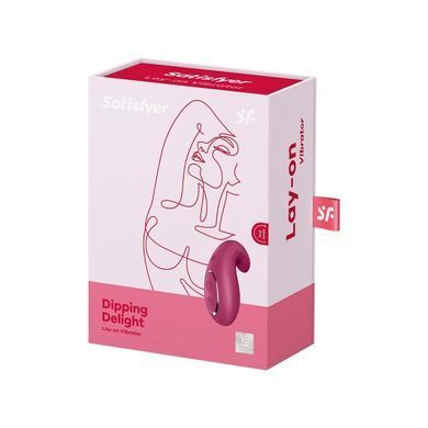 Вибратор Satisfyer Dipping Delight Berry, 2 мотора, гибкий кончик SO6990 фото