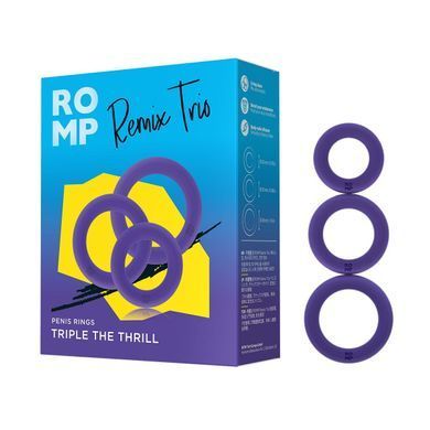 Набор эрекционных колец Romp Remix Trio, очень эластичные, диаметры 2; 2,5 и 2,9 см SX0538 фото