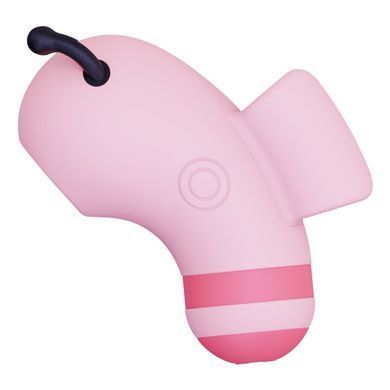 Вакуумный стимулятор с микротоками KISSTOY Beebe Pink, на палец SO6551 фото