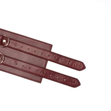 Кожаный пояс для бондажа Liebe Seele Wine Red Waist Cuff, M Size SO9461 фото