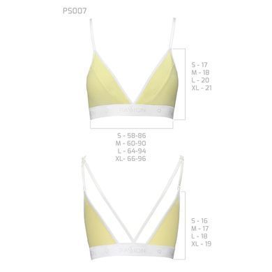 Спортивный топ с двойными бретелями Passion PS007 TOP L, yellow SO4275 фото