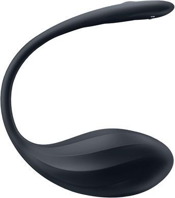 Смарт-виброяйцо Satisfyer Ribbed Petal Connect App Black, управление со смартфона, пульт ДУ SX1221 фото