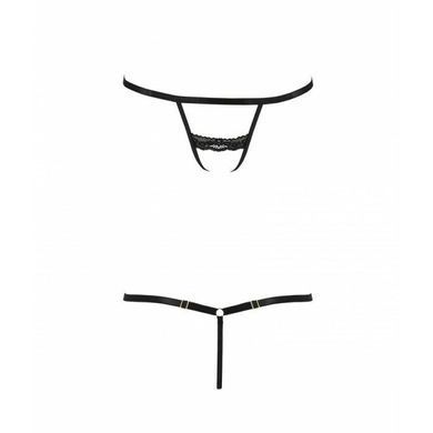 Трусики-стрепы Passion Exclusive SHELLY THONG S/M, black PS27908 фото