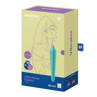 Смарт мини-вибратор Satisfyer Ultra Power Bullet 8 Turquoise SO5437 фото