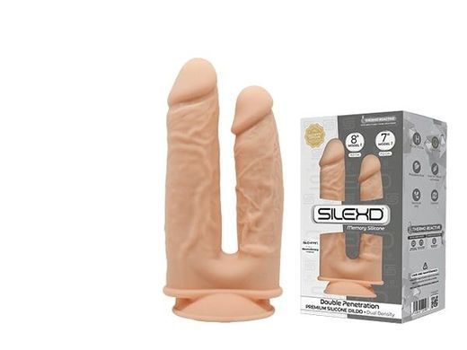 Фаллоимитатор двойной SilexD Double Gusto Flesh (Model 1 size 8" & 7"), двухслойный, силикон + Silexd SO5966 фото