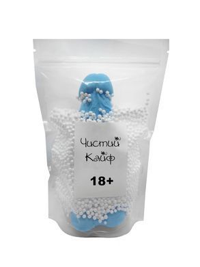 Крафтовое мыло-член с присоской Чистий Кайф Blue size XL, натуральное SO2763 фото