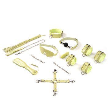 БДСМ-набор для начинающих Liebe Seele Macaron 9pcs Bondage Kit-Melon, 9 предметов, мини-ванд SO9512 фото