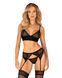 Комплект Obsessive Chemeris 3-pcs set XL/2XL, стринги, пояс для чулок, бюстгальтер SO9769 фото 1