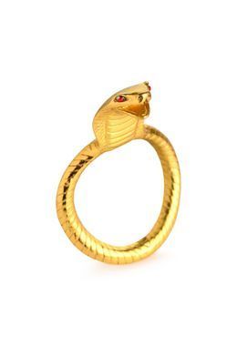Эрекционное кольцо с головой кобры Master Series: Cobra King Golden Cock Ring SO8799 фото