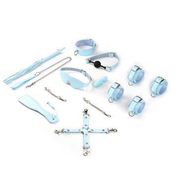БДСМ-набор для начинающих Liebe Seele Macaron 9pcs Bondage Kit-Mint, 9 предметов, мини-ванд SO9513 фото
