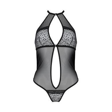Сетчатое боди с кружевом на груди Passion SATARA BODY S/M black SO8470 фото