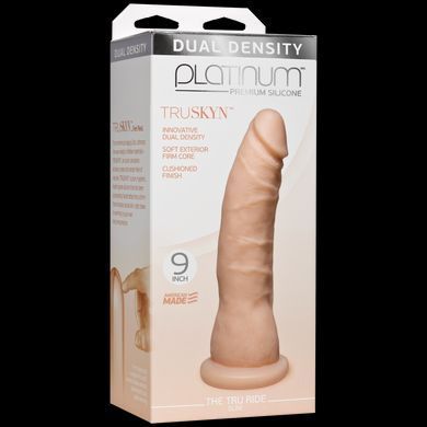 Фаллоимитатор Doc Johnson Platinum TRUSKYN - The Tru Ride Slim 9 Inch, диаметр 4,6см, двухслойный SO1972 фото