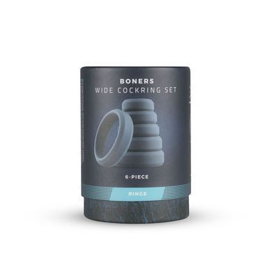 Набор эрекционных колец Boners 6-Piece Cock Ring Set, диаметр от 2,6 до 5,7 см, силикон SO8847 фото