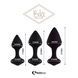 Набор силиконовых анальных пробок FeelzToys - Bibi Butt Plug Set 3 pcs Black SO5065 фото 1
