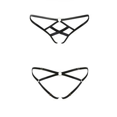 Трусики из стреп Passion Exclusive NICKY THONG XXL/XXXL, black SO7648 фото