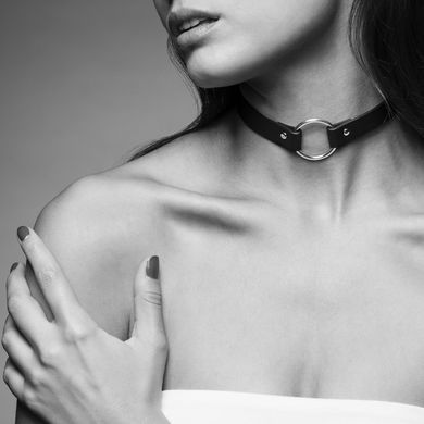 Чокер из экокожи Bijoux Indiscrets Maze &ndash; Single Choker Black SO5913 фото