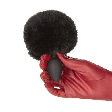 Анальная пробка с хвостом Punishment - Bunny Tail Silicone Anal Plug - Black SX2235 фото