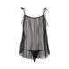 Сорочка прозрачная беби-долл Passion MELANIA CHEMISE L/XL, black, трусики, на тонких бретелях EL16304 фото 4