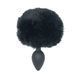 Анальная пробка с хвостом Punishment - Bunny Tail Silicone Anal Plug - Black SX2235 фото 1